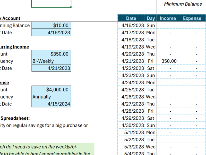 Cash forecasting tool