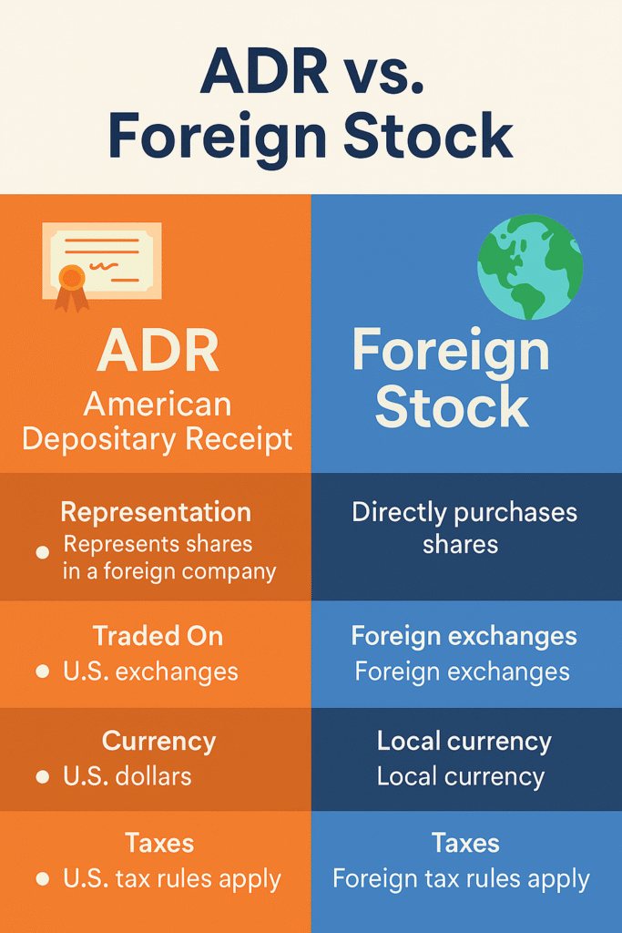 ADR v. FOREIGN STOCK