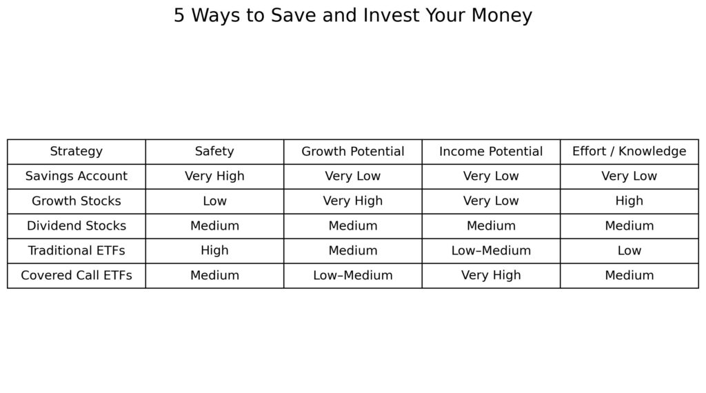 5 Ways to save and invest your money
