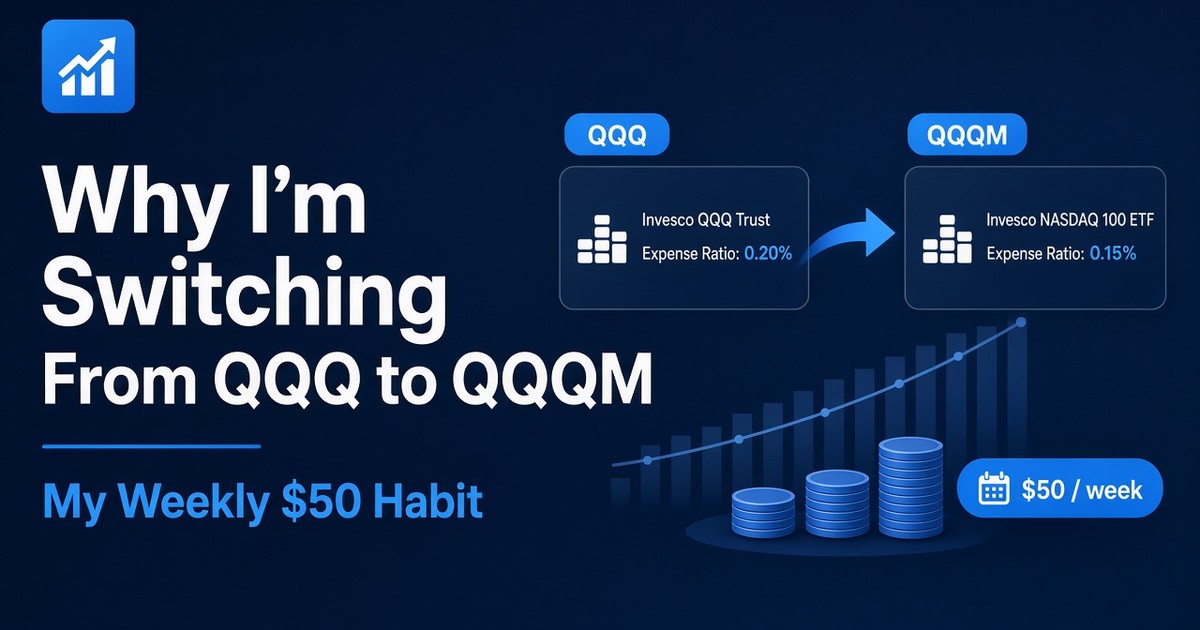 Why I’m switching from QQQ to QQQM for my weekly $50.